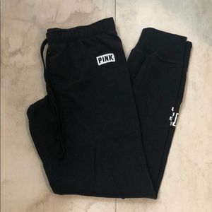 VS PINK Black Zipper Gum Pant Leggings